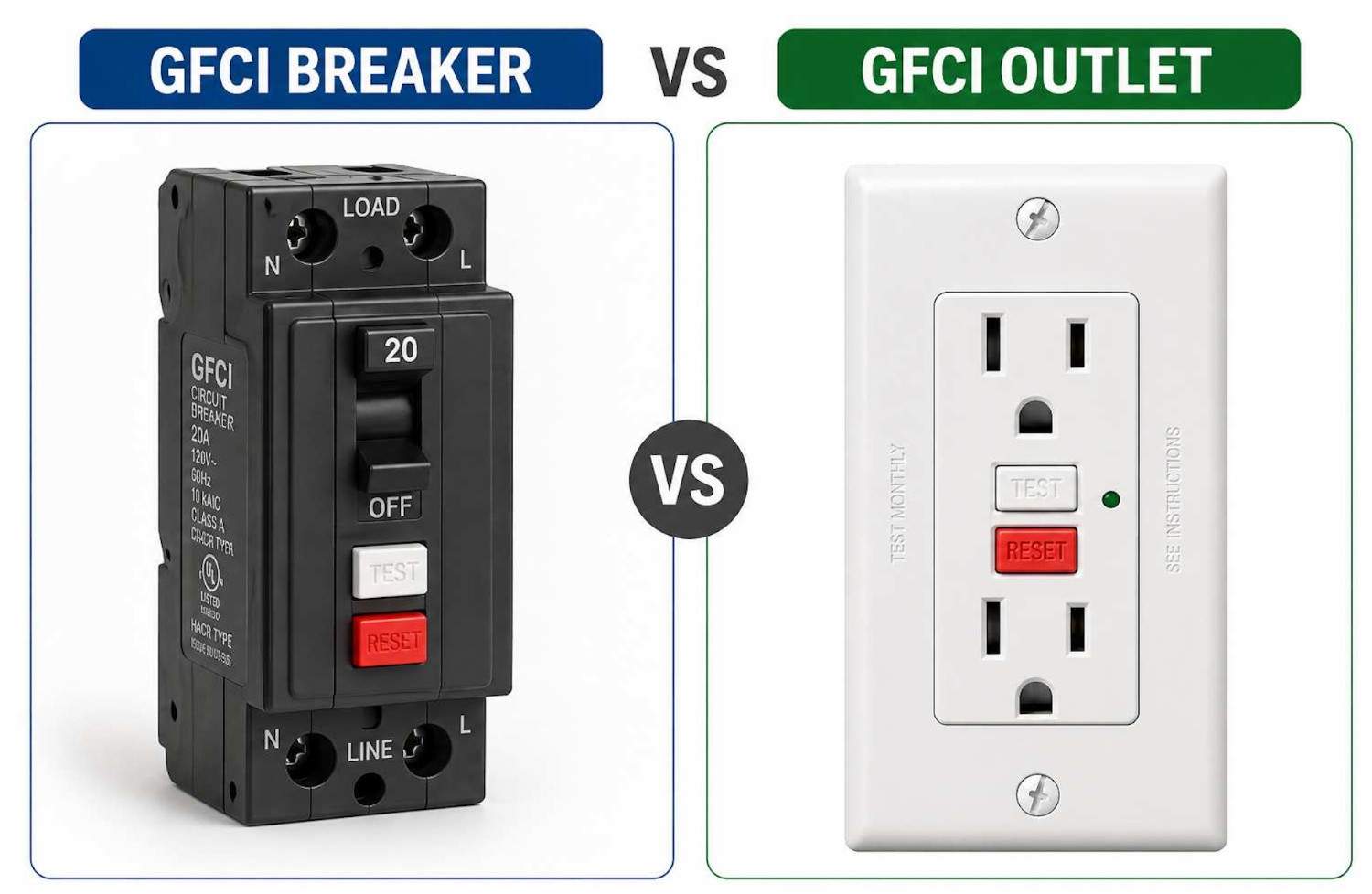 GFCI Breaker vs GFCI Outlet